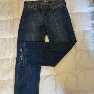 NWOT NEVER WORN Liverpool Raw-Hemmed Stovepipe Cropped Jeans